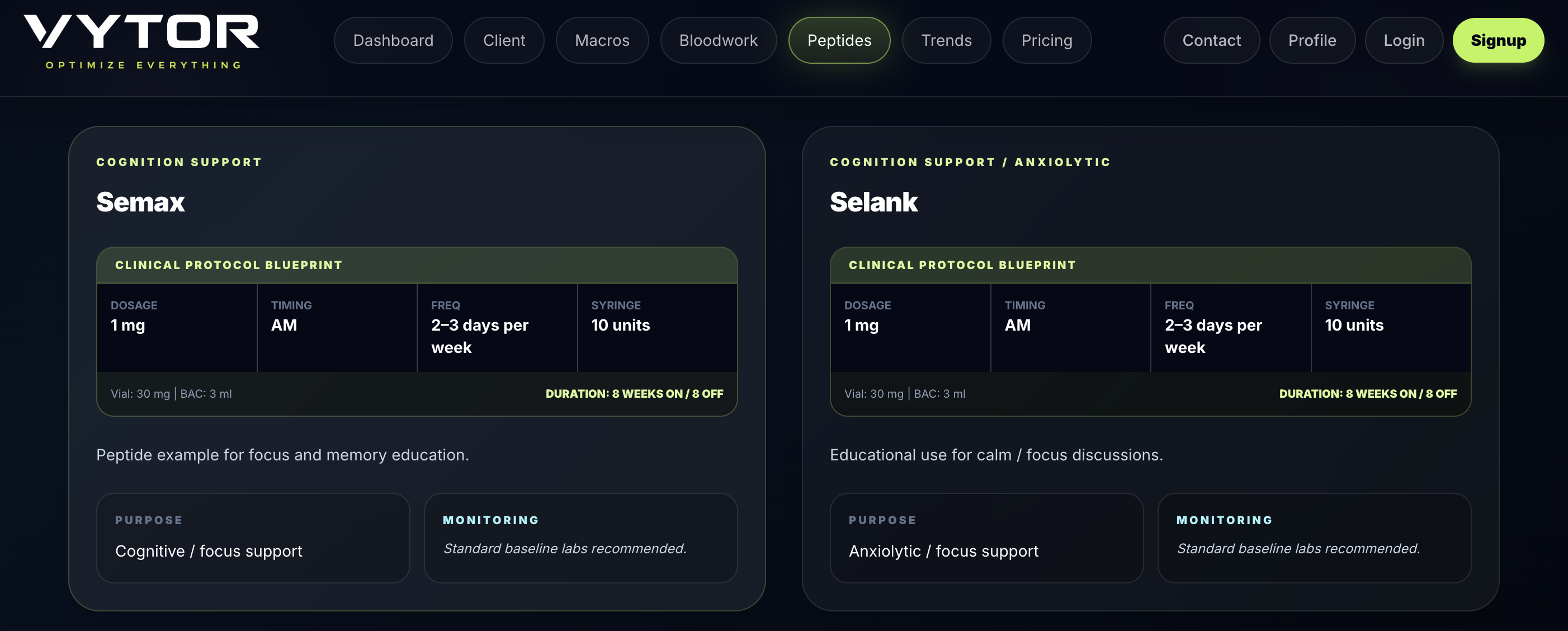 VYTOR Peptide Intelligence